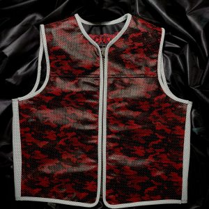 Blood red camo euro cut